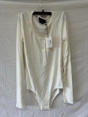 HATCH The Softest Rib Nursing Bodysuit White Size 0 NWT Maternity Postpartum